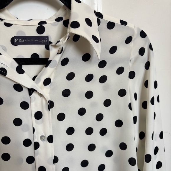 M&S Collection Polka Dot Shirt - Picture 3 of 10
